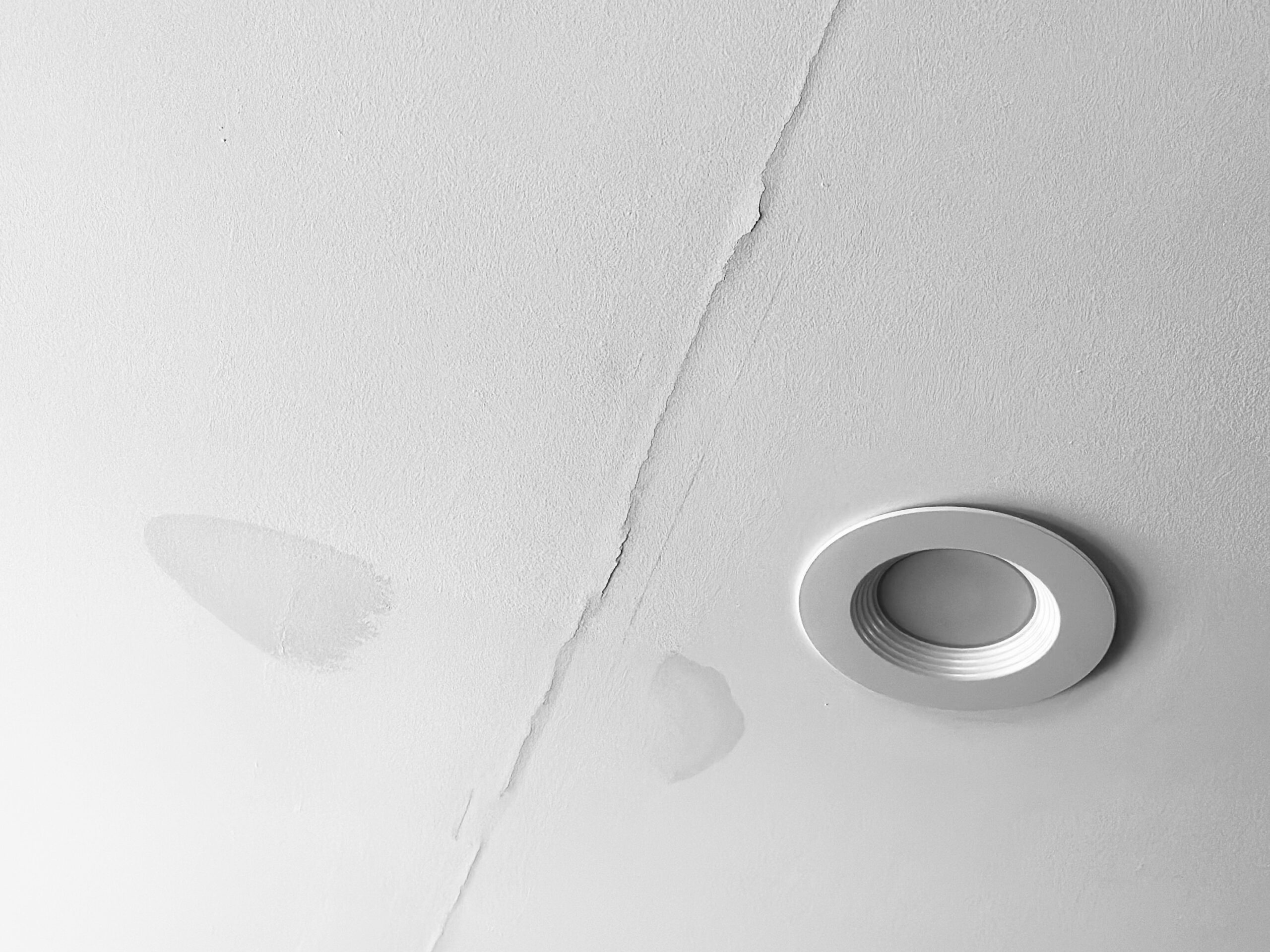 Ceiling crack that resurfaced after a cosmetic repair